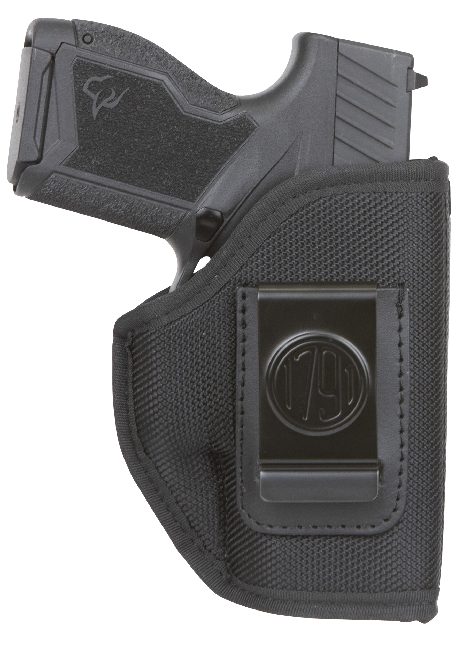 1791 Gunleather PNIWB1BLKR Premium Nylon  IWB Size 01 Black Ballistic Nylon Belt Clip Right Hand