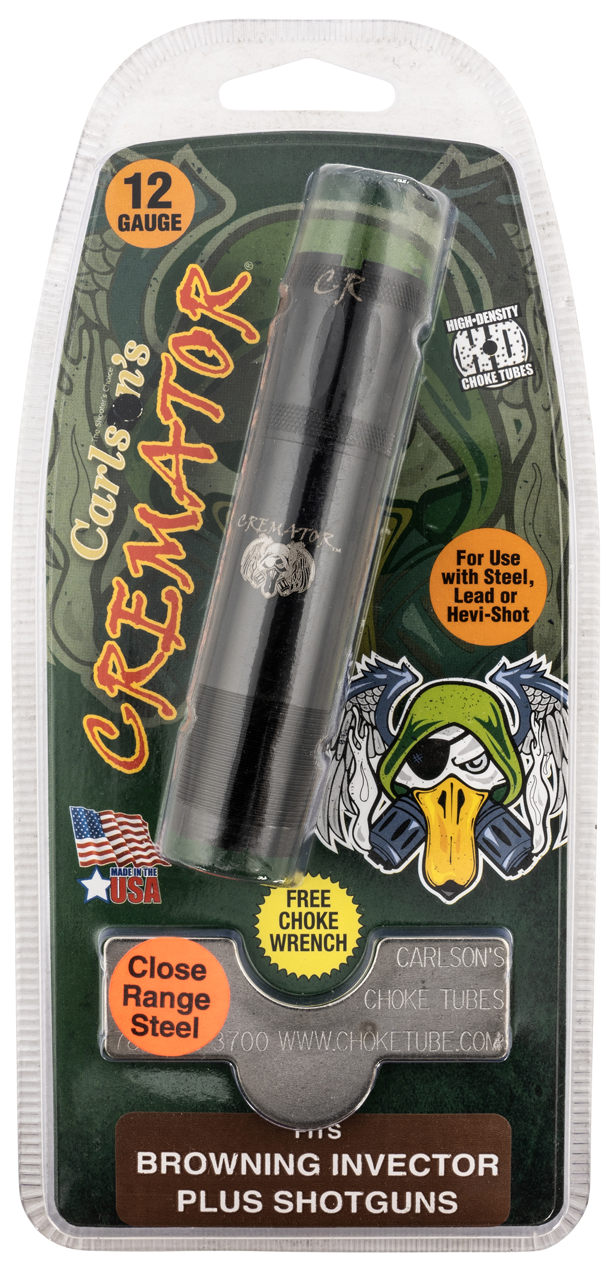 Carlson's Cremator Invector-Plus 12 Gauge Close Range Stainless Steel Choke