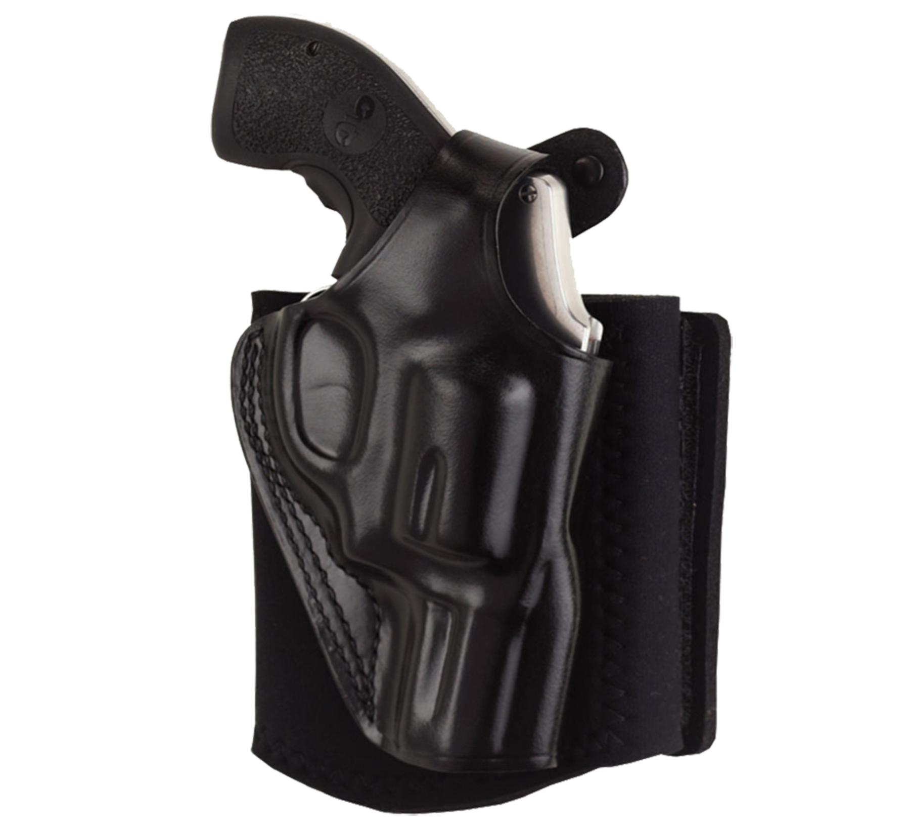 Galco AG600B Ankle Glove  Size Fits Ankles up to 13" Black Leather Hook & Loop Compatible w/Sig P365/P365 SAS/Glock 42 Right Hand
