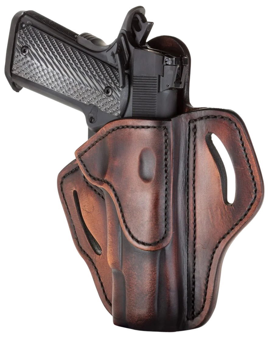1791 Gunleather ORBH1VTGR BH1 Optic Ready OWB 01 Vintage Leather Belt Slide Fits 4-5" 1911 Right Hand