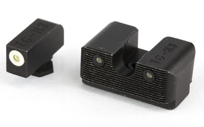 Truglo Tritium Pro High White Outline Front Post Green Rear Sights Glock Fits 20 21 29 30 31 32