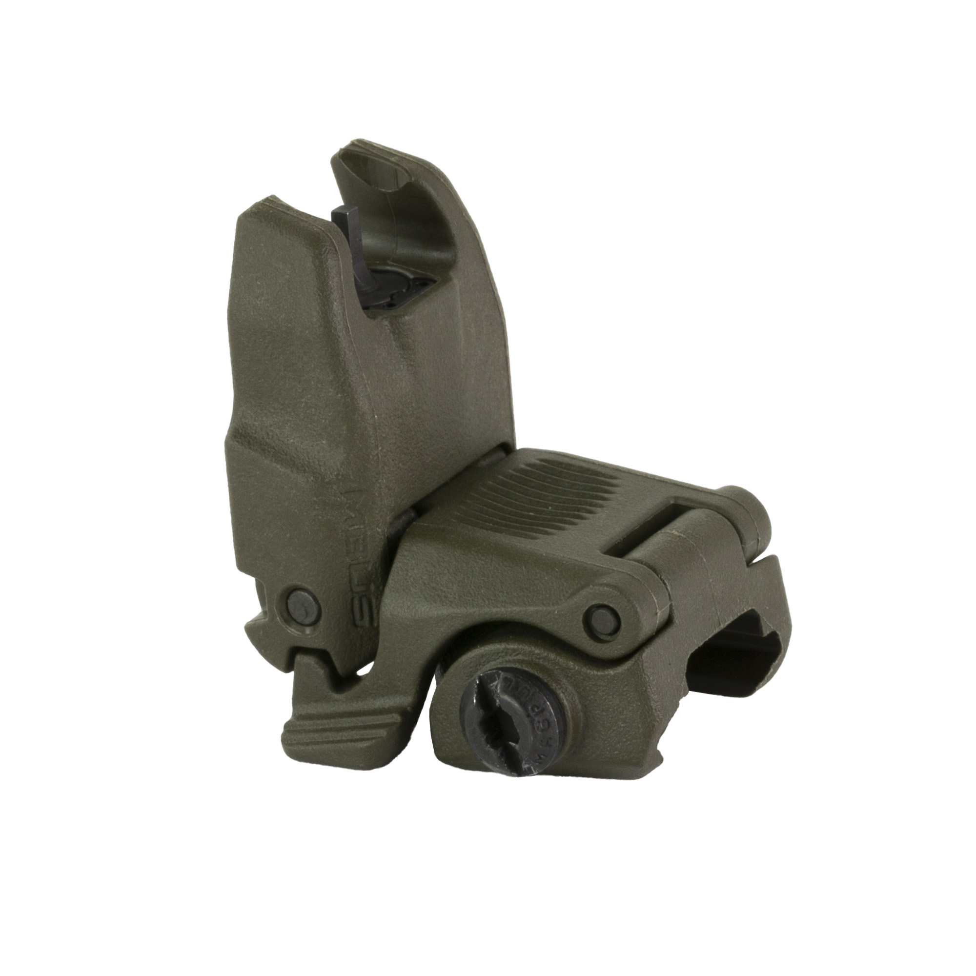 Magpul MAG247-ODG MBUS Sight Front  Olive Drab Green Polymer, Spring-Loaded Flip Up for AR15/ M16