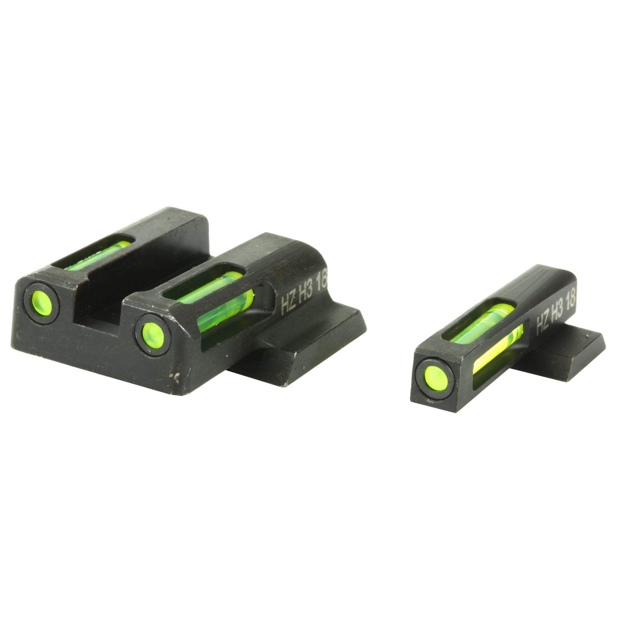 Hiviz LiteWave H3 Sight Shield M&P Shield Green Litepipes White Front Ring