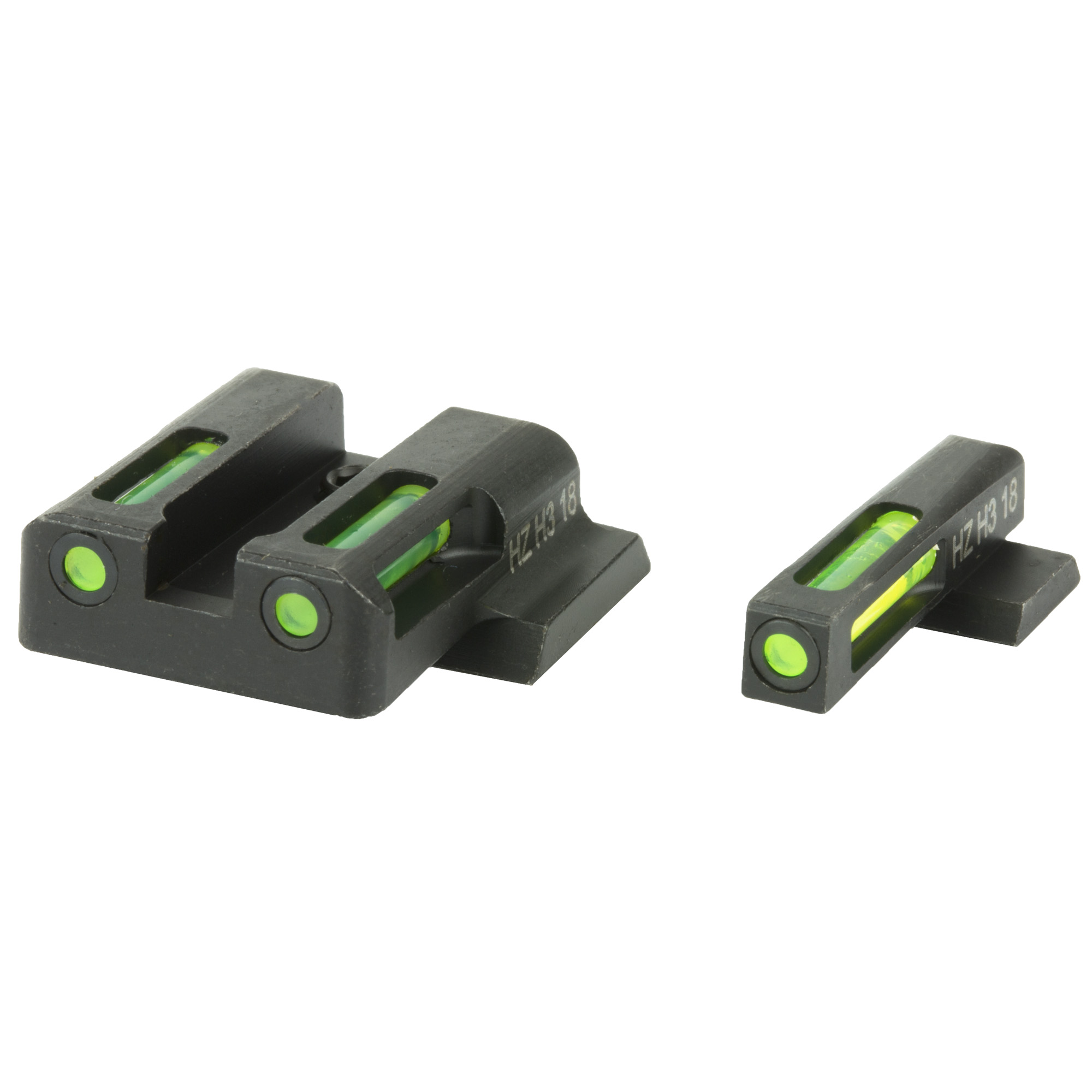 Hiviz LiteWave H3 Handgun Sight for S&W M&P Green Litepipes White Front Ring