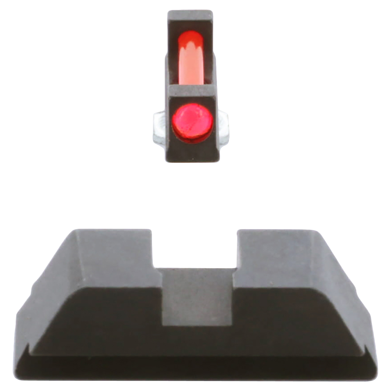 AmeriGlo GFT113 Glock Sight Red Fiber Front Steel Rear Gen1-4 9mm/40/380
