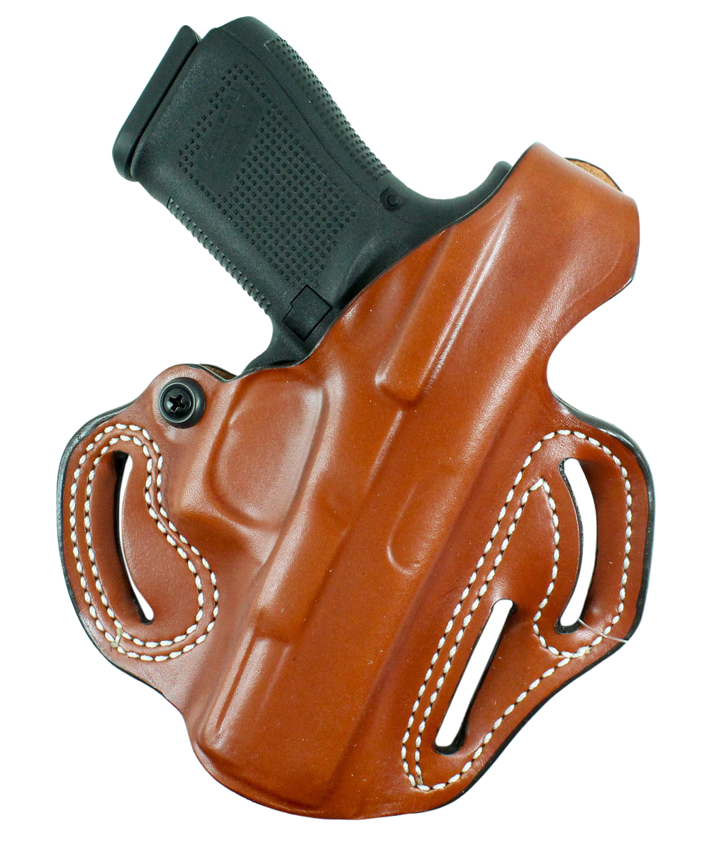 DeSantis Gunhide 001TA20Z0 Thumb Break Scabbard OWB Tan Leather Belt Slide Fits 1911 wo/Rail Fits 4-4.25" Barrel Right Hand
