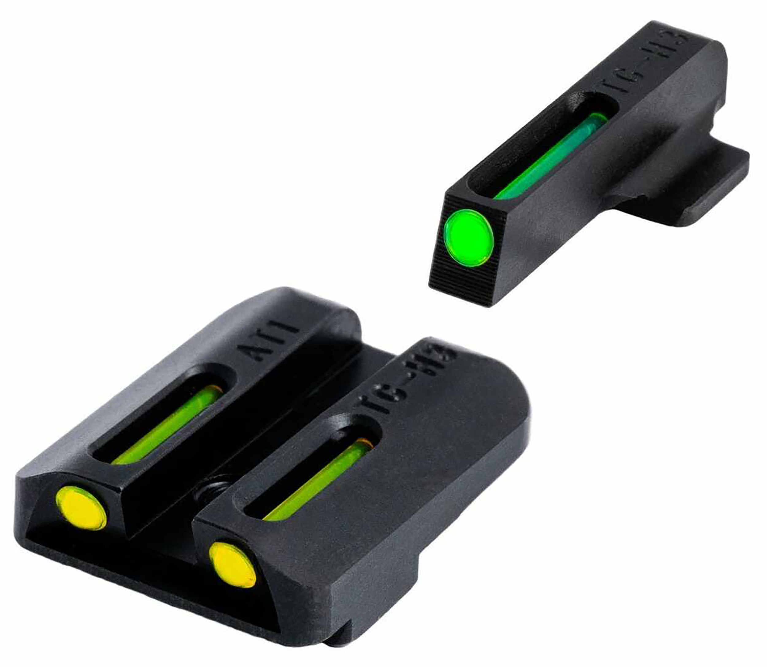 Truglo TFO Front Rear Sights for Sig Sauer P-Series #8 Green Yellow