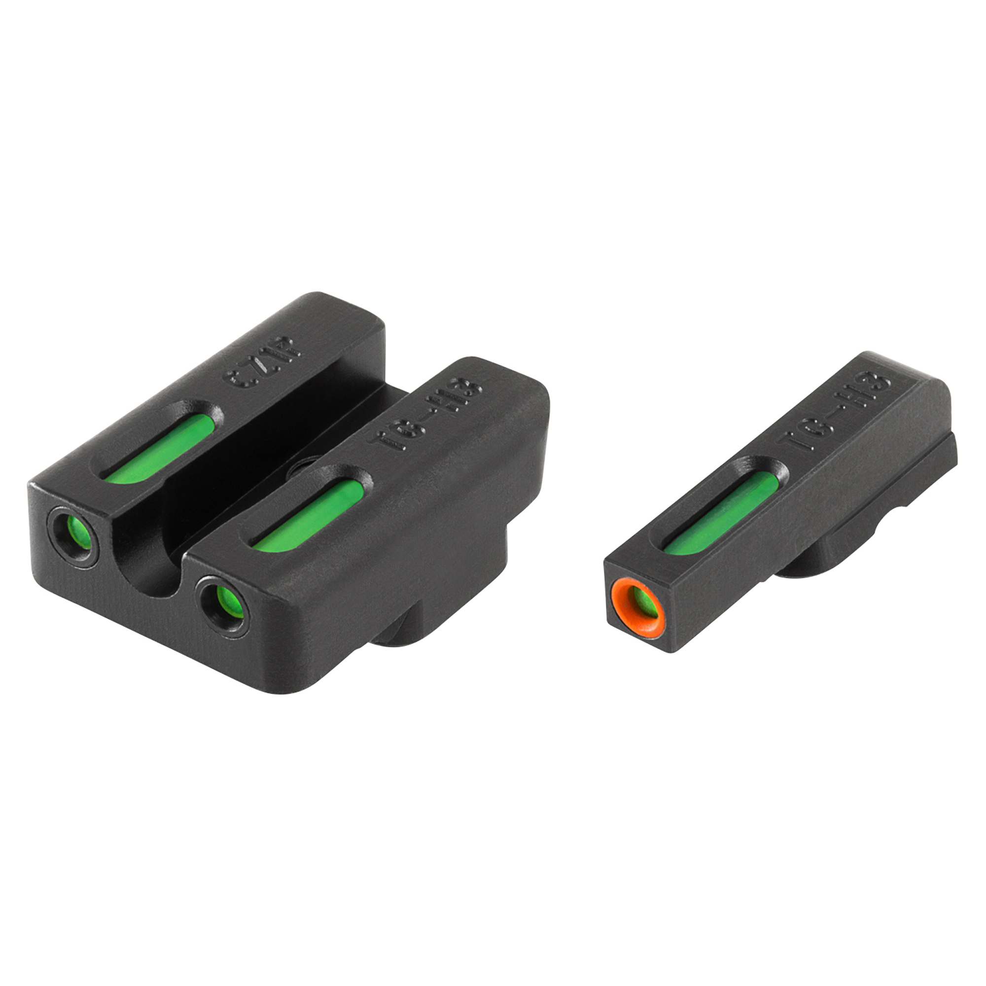 TruGlo TG13CZ1PC TFX Pro  Black | Green Tritium & Fiber Optic Orange Outline Front Sight Green Tritium & Fiber Optic Rear Sight