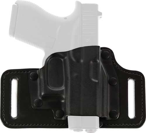 Galco TS800B TacSlide  OWB Black Kydex/Leather Belt Slide Fits Glock 43/Springfield Hellcat/S&W M&P Shield EZ Right Hand