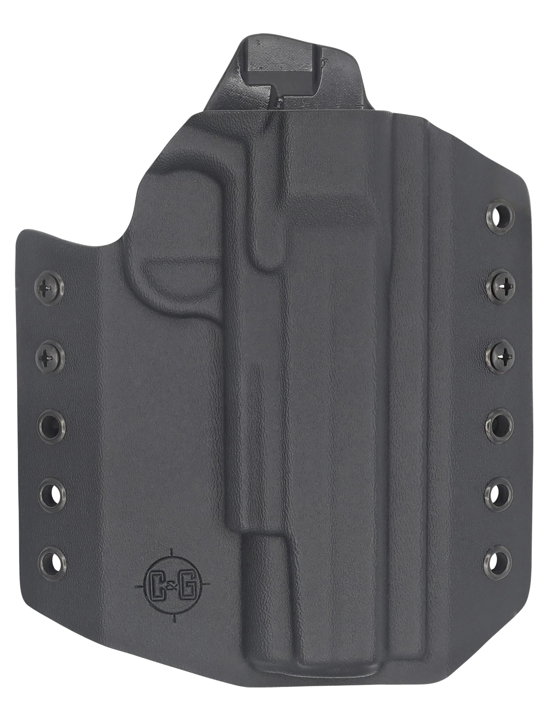 C&G Holsters 1850100 Covert  OWB Black Kydex Belt Loop Fits 1911 Government 5"