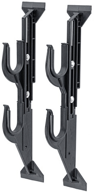 Allen 17450 Gun/Accessory Rack  Black Plastic Holds 2