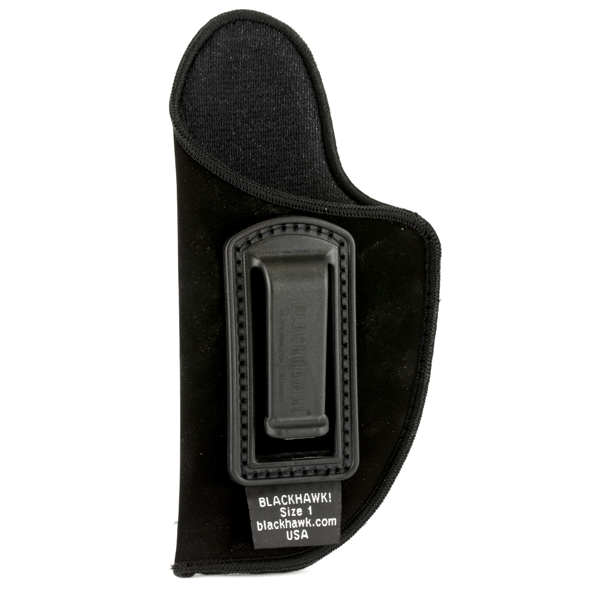 Blackhawk 73IP01BKL Inside The Pants  IWB Size 01 Black Suede Belt Clip Fits Medium Autos Fits 3-4" Barrel