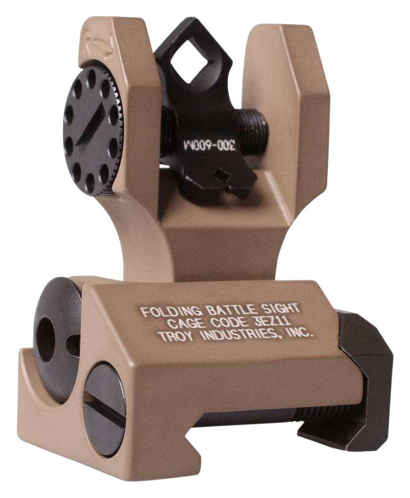 Troy Rear Folding BattleSight Dioptic Ar-15 Picatinny Rail 0.68 MOA FDE