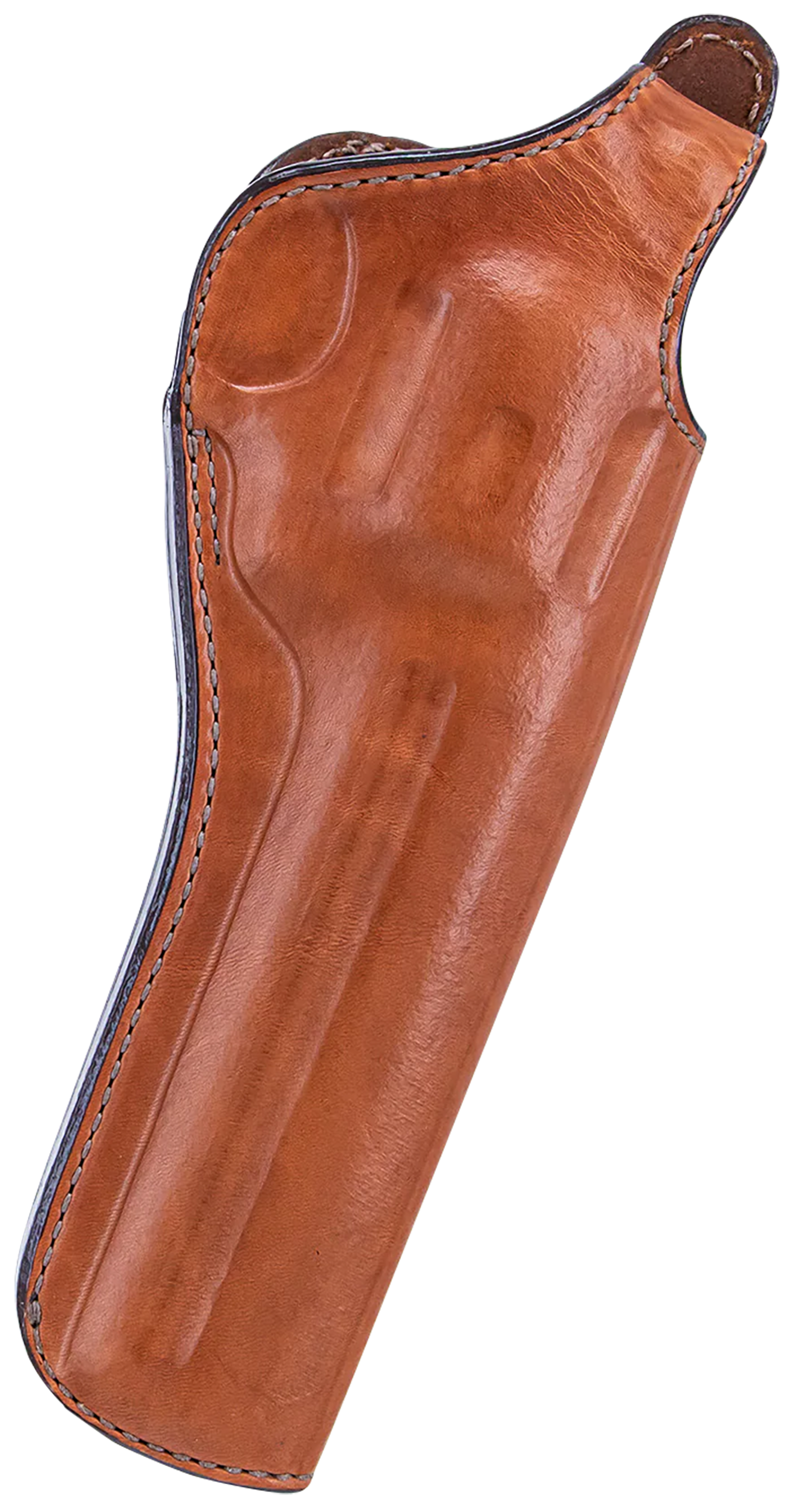 Bianchi 12680 111 Cyclone Belt Holster Size 05 OWB Open Bottom Style made of Leather with Tan Finish, Strongside/Crossdraw & Belt Loop Mount Type fits 6" Barrel S&W K-Frame for Right Hand