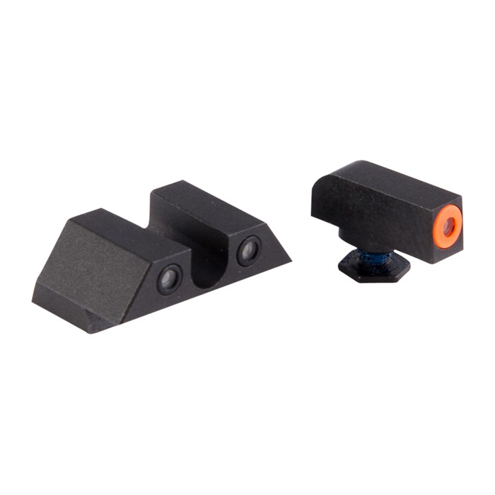 Night Fision Glock 42 43 43X Tritium Night Sights Green Front White Outline Rear
