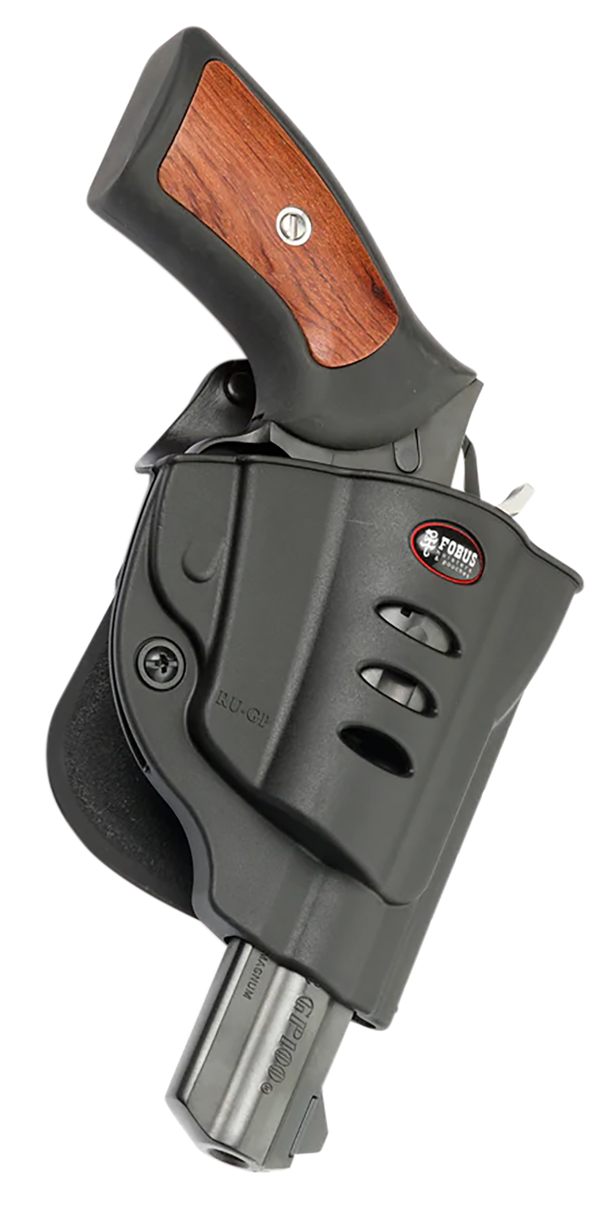 Fobus RUGPRP Passive Retention Evolution OWB Black Polymer Roto Paddle Fits Ruger GP100 Right Hand