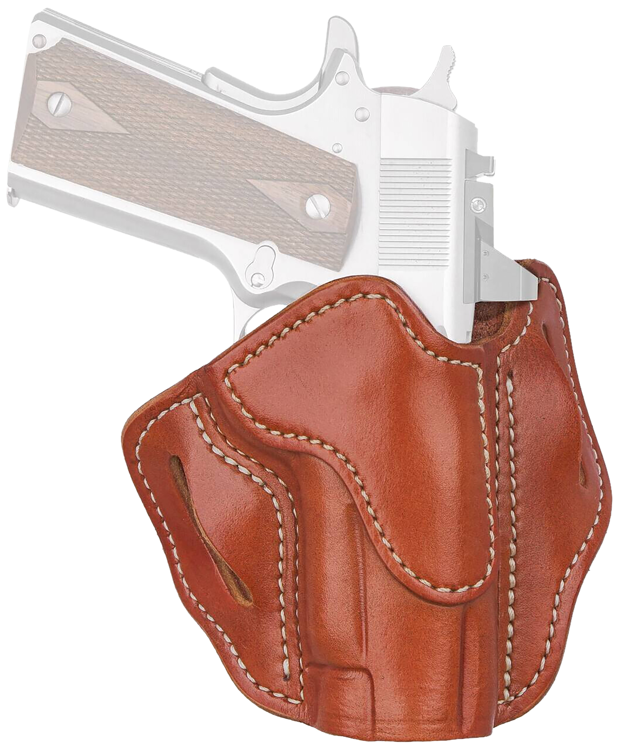 1791 Gunleather ORBH1SCBRR BH1S Optic Ready OWB Classic Brown Leather Belt Slide Fits 1911 Fits 3.5-4.25" Barrel Right Hand