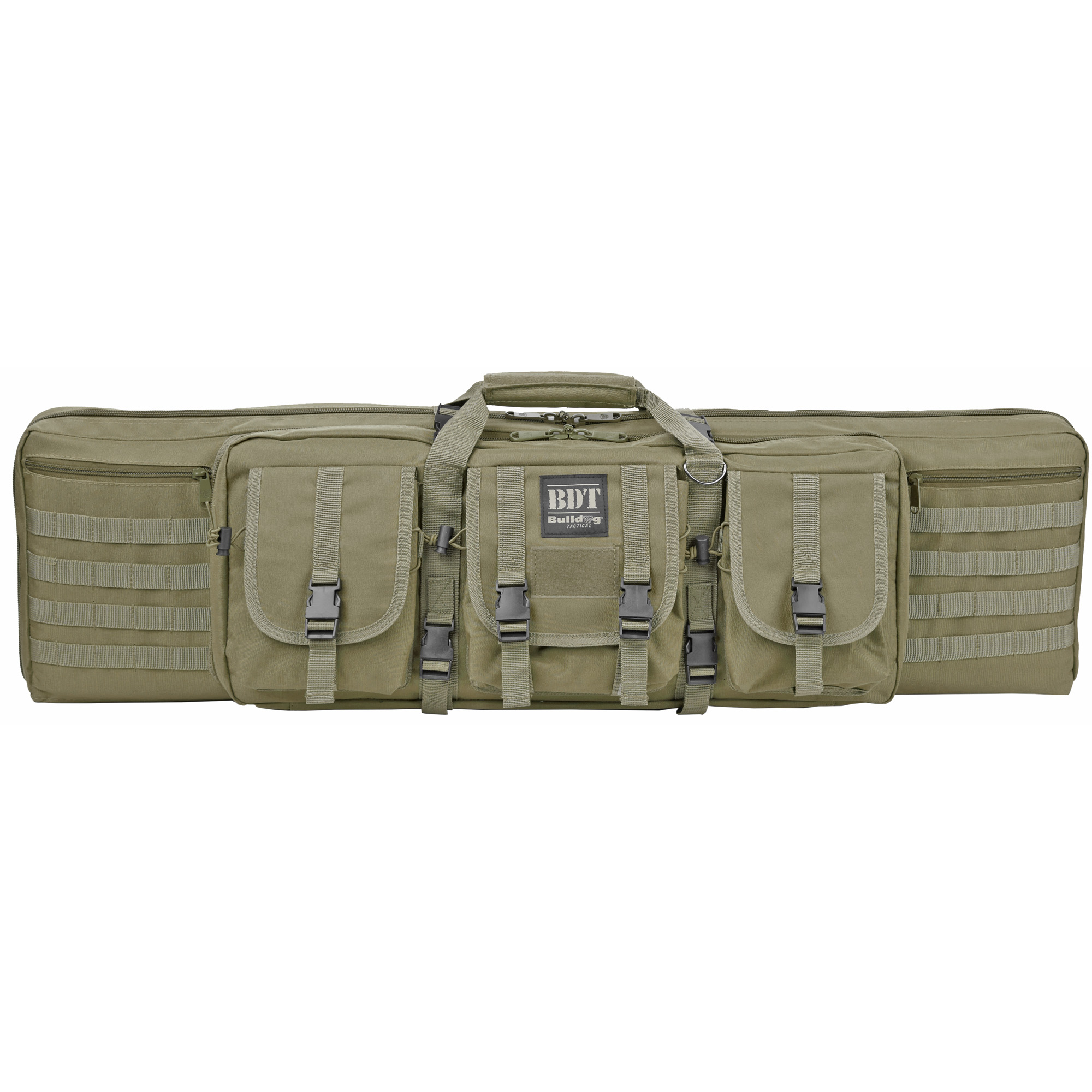 Bulldog BDT3536G BDT Tactical Single 36" Green Nylon, 3 Accessory Pockets, Deluxe Padded Backstraps, Lockable Zippers, Padded Internal Divider
