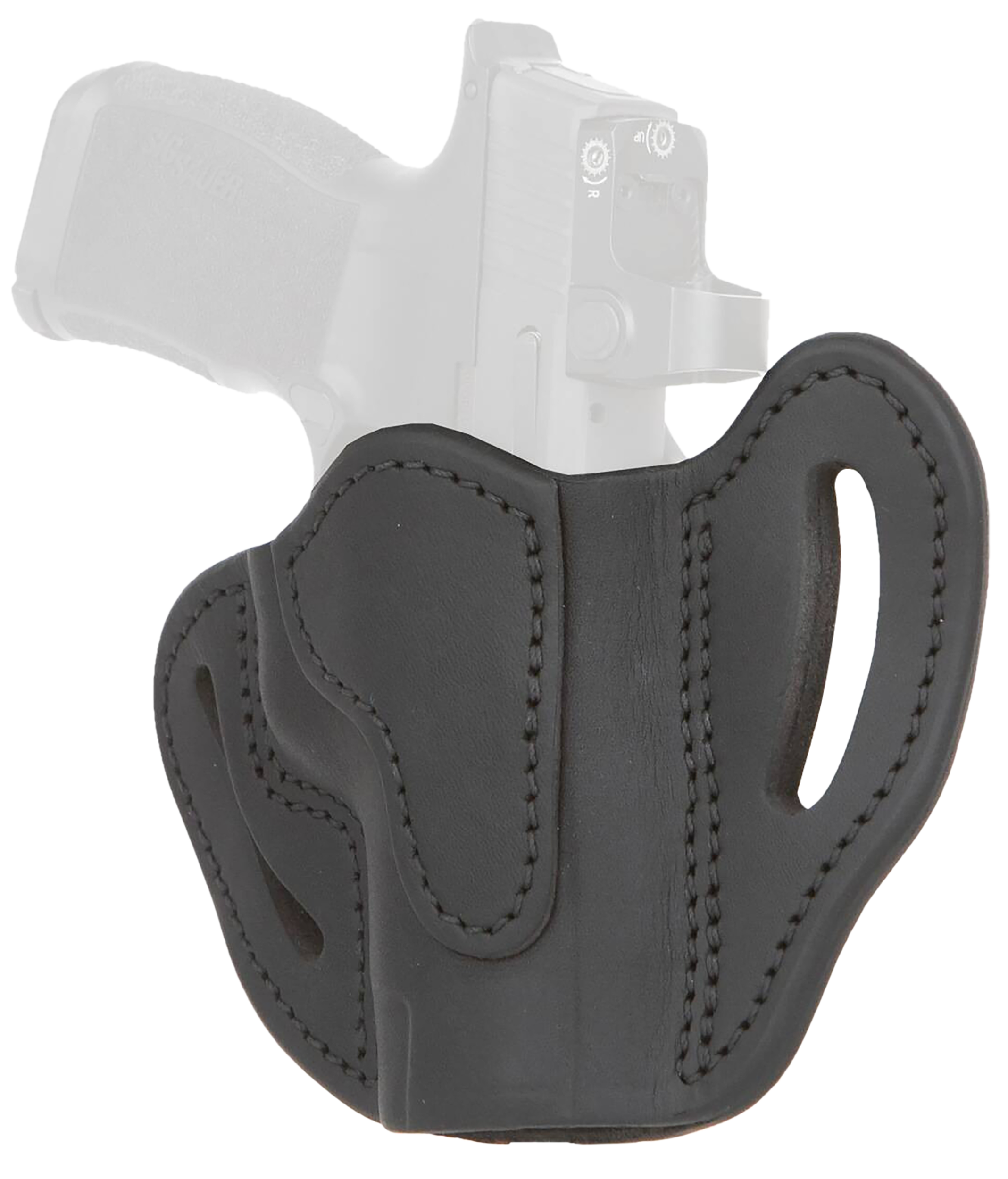 1791 Gunleather ORBHCMAXSBLR BHC MAX Optic Ready OWB Compact Stealth Black Leather Belt Slide Compatible w/Sig P365 XL/Glock 48 Right Hand