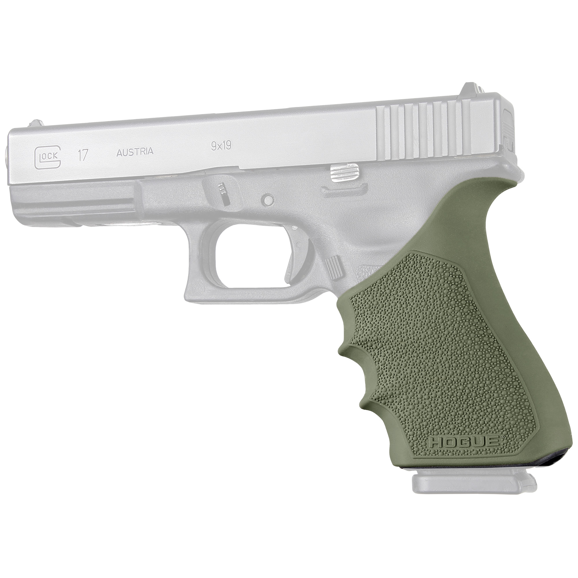 Hogue 17031 Grip Sleeve Handall Beavertail OD Green Rubber