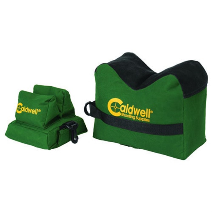 Caldwell 939333 DeadShot Shooting Bag Combo Prefilled Dark Green 600D Polyester Includes Front and Rear Bags