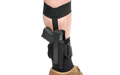 Blackhawk 40AH16BKR Ankle  Size 16 Black Cordura Velcro Fits Med/Large Semi Autos Fits 3.25-3.75" Barrel Right Hand