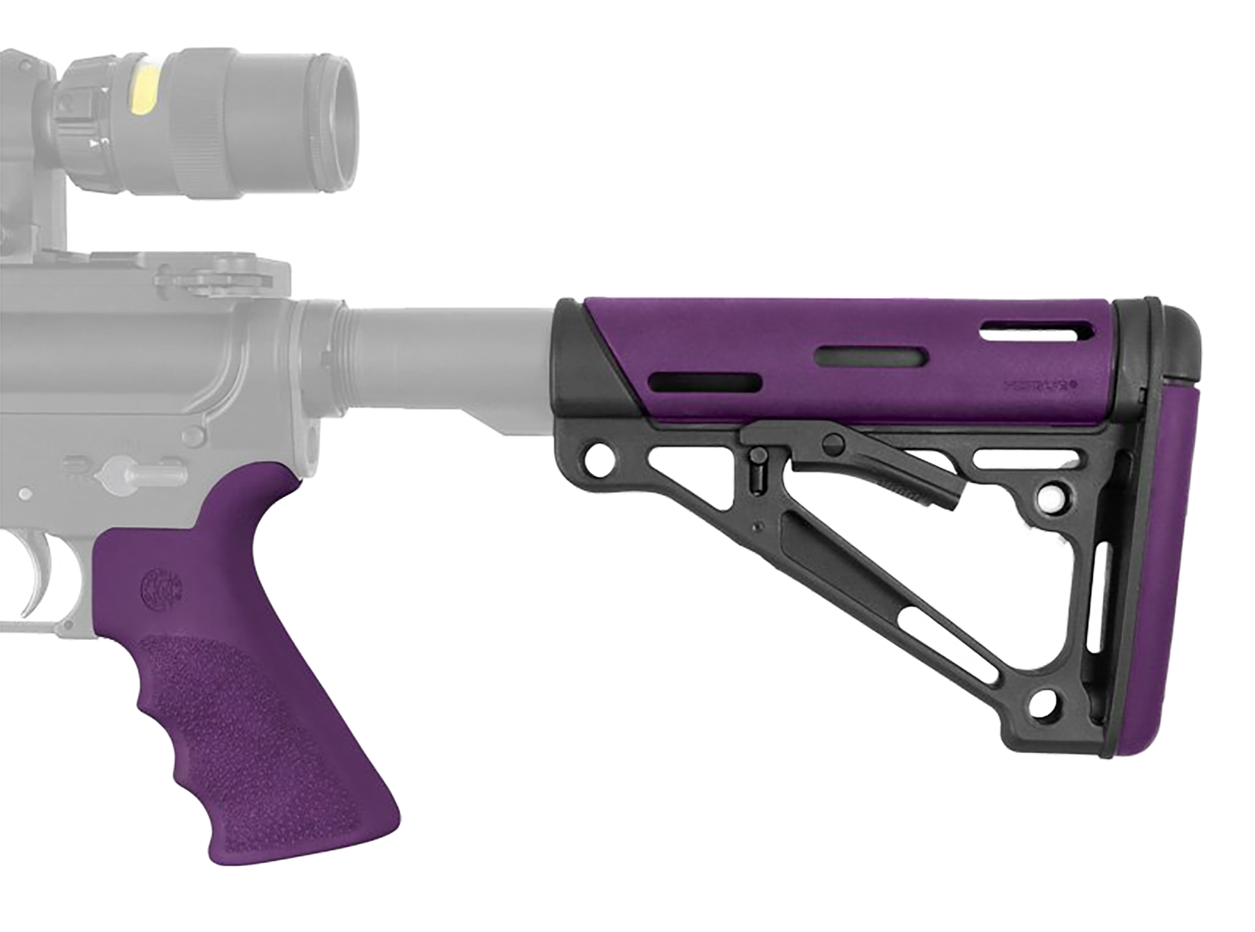 Hogue OverMolded 2-Piece Kit Purple for Ar-15 M16 M4