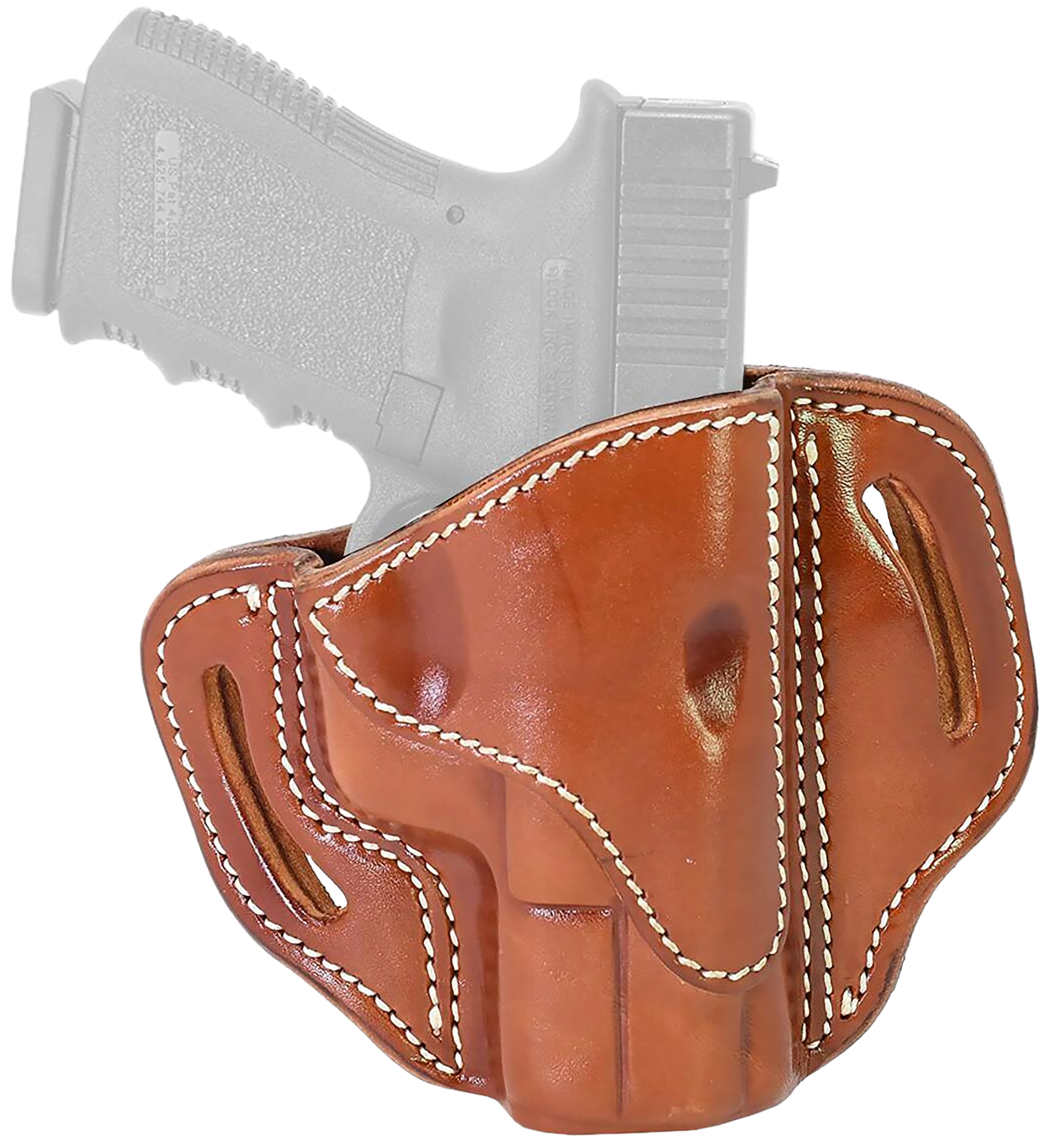 1791 Gunleather BH21CBRR BH2.1  OWB Size 2.1 Classic Brown Leather Belt Slide Compatible w/Glock 17/S&W M&P Shield/Springfield XD Right Hand