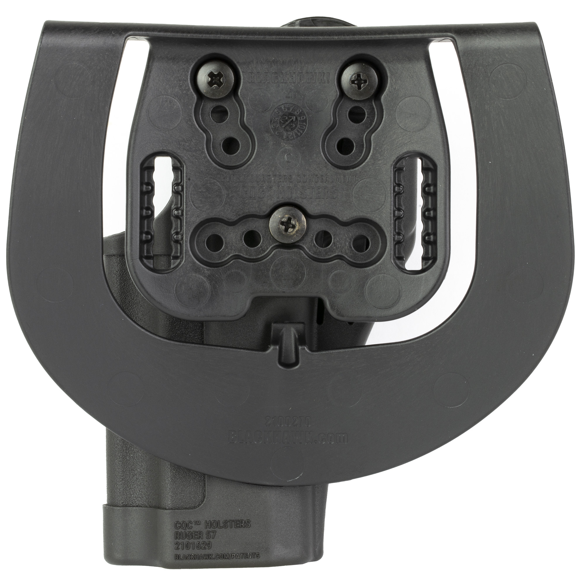 Blackhawk 410558BKR Serpa CQC  OWB Size 58 Matte Black Polymer Belt Loop/Paddle Fits Ruger 57 Right Hand
