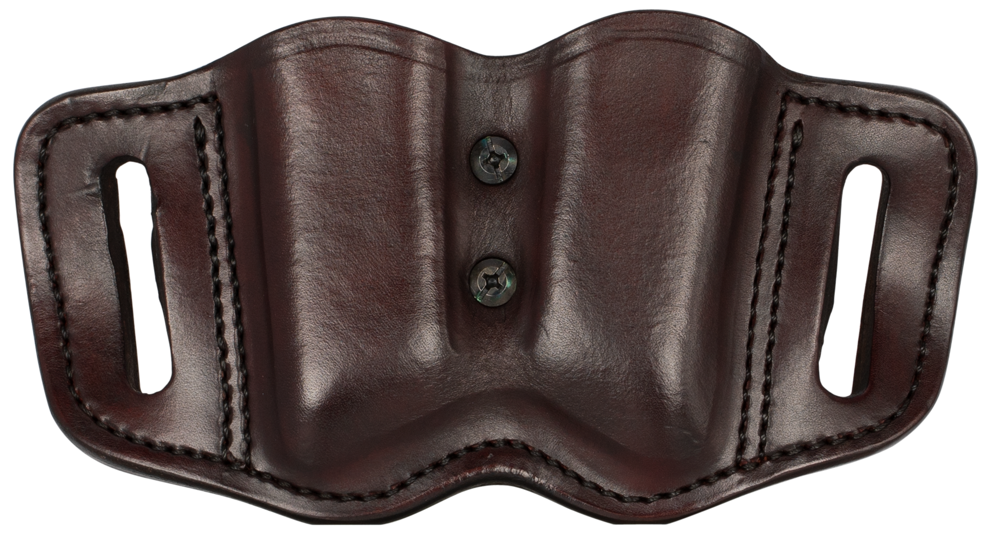 1791 Gunleather MAGF22SBRA MAG-F Double Mag Holster Signature Brown Leather Belt Slide Compatible w/ Double Stack Ambidextrous