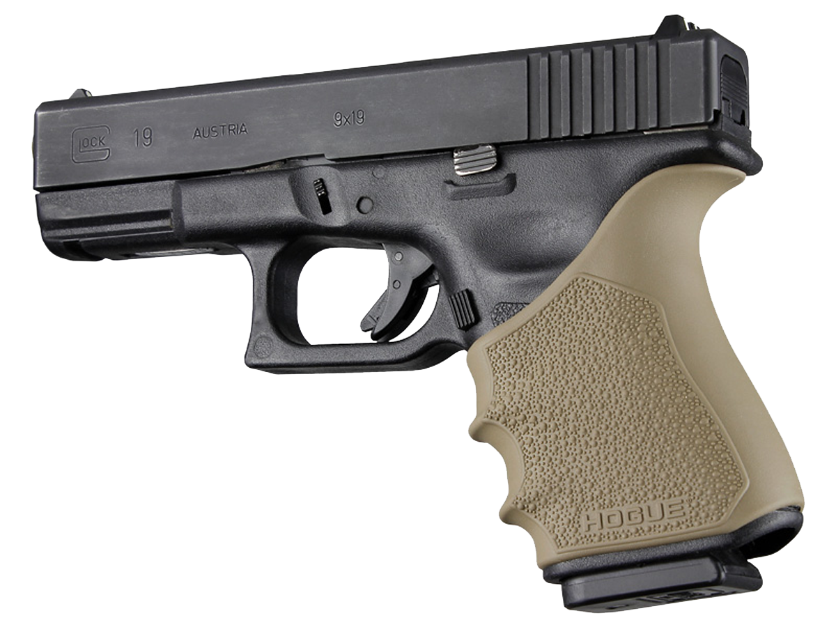 Hogue HandAll Beavertail Grip Sleeve Glock 19 23 32 38 Gen3 4 Flat Dark Earth
