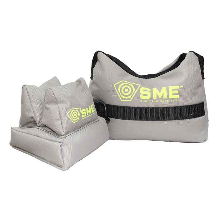 SME SMEGRF Front & Rear Gun Rest  Inert Poly Bead Filled Shooting Bags, Suede Leather Topper, Non-Slip Bottom, 600D Polyester