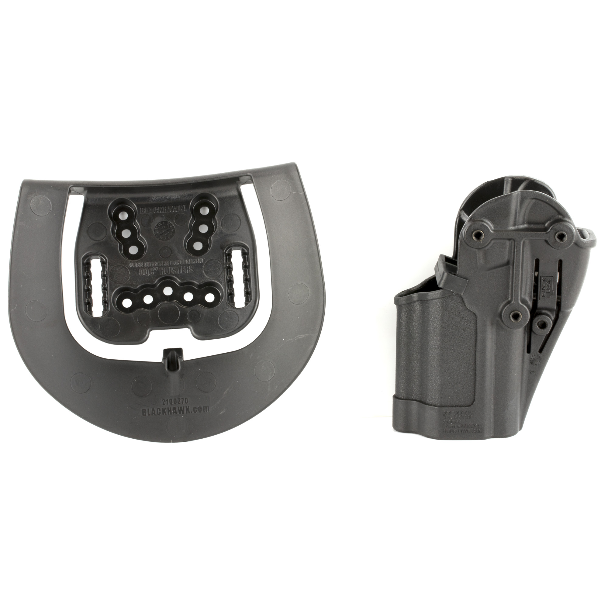 Blackhawk 410579BKR Serpa CQC  OWB Size 79 Matte Black Polymer Belt Loop/Paddle Fits HK VP9/VP40 Right Hand