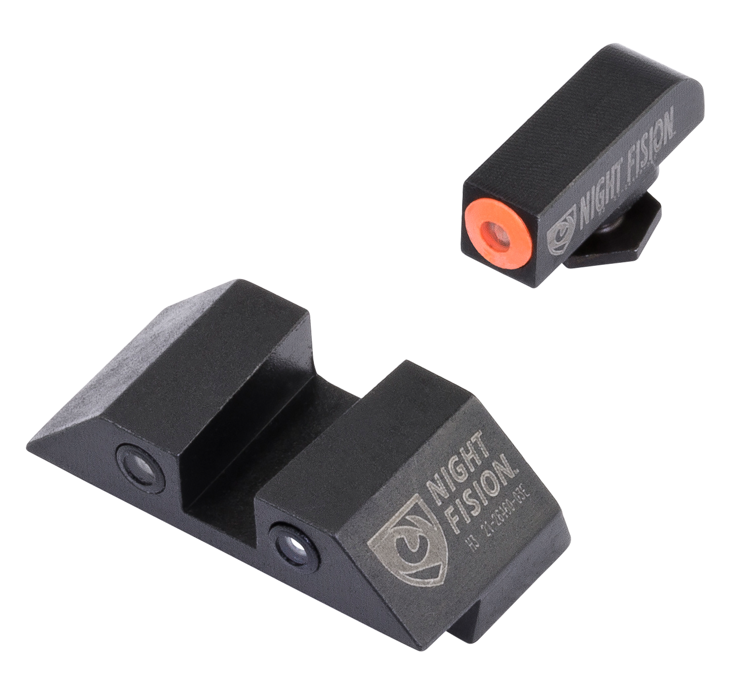 Night Fision Glock Tritium Sights GLK003003OGZ Green Front Orange Outline Rear