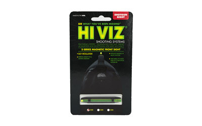 HIVIZ Ultra Narrow Magnetic Shotgun Sight for Ribs 11 64 to 17 64 Green