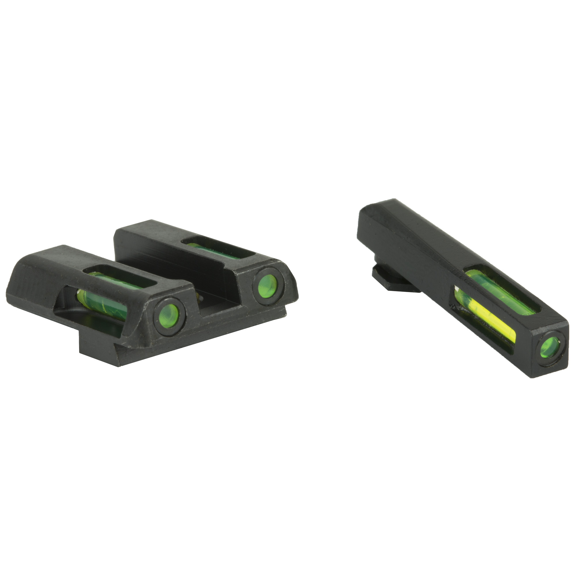 Hiviz LiteWave H3 Glock 42 43 43X 48 Sights Green Tritium White Front Ring