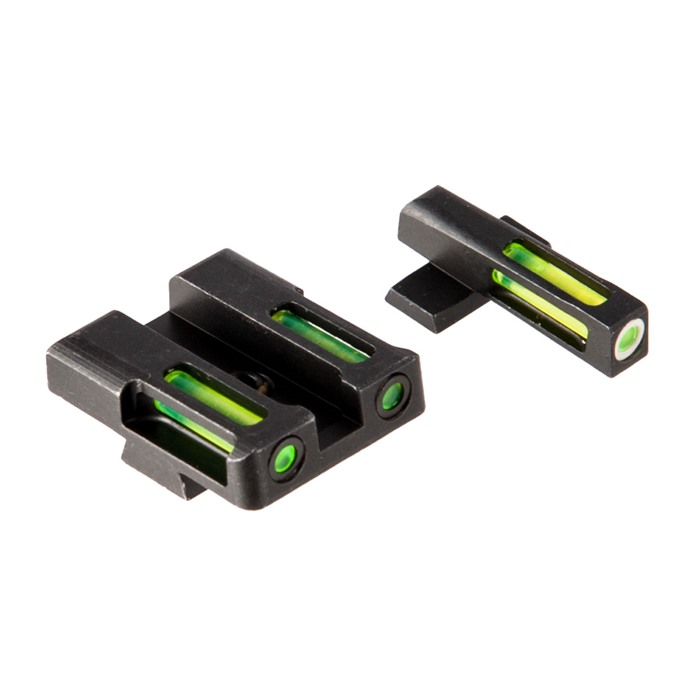 Hiviz LiteWave H3 Handgun Sight Green Litepipes White Front Ring XD XDS XDE XDM
