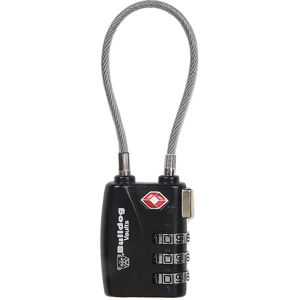 Bulldog Cases TSA Lock Steel Cable Lock Single Pack