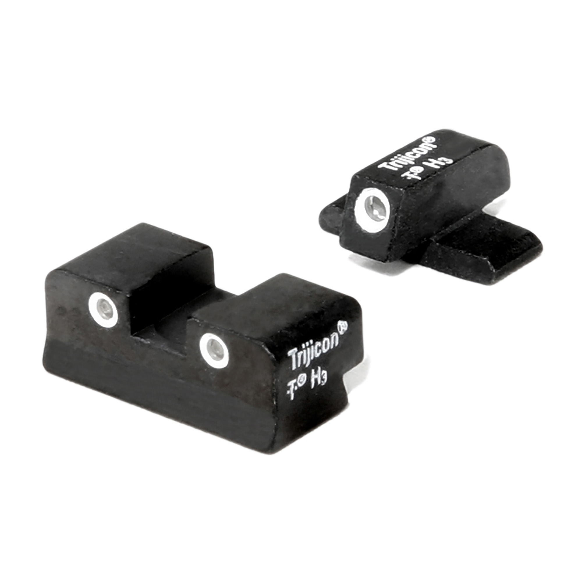 Trijicon 600448 Bright & Tough Night Sights  Green/Tritium White Outline Front Sight-Green/Tritium White Outline Rear Sight Sig Sauer P225/P226/P228 #8 Front/#8 Rear