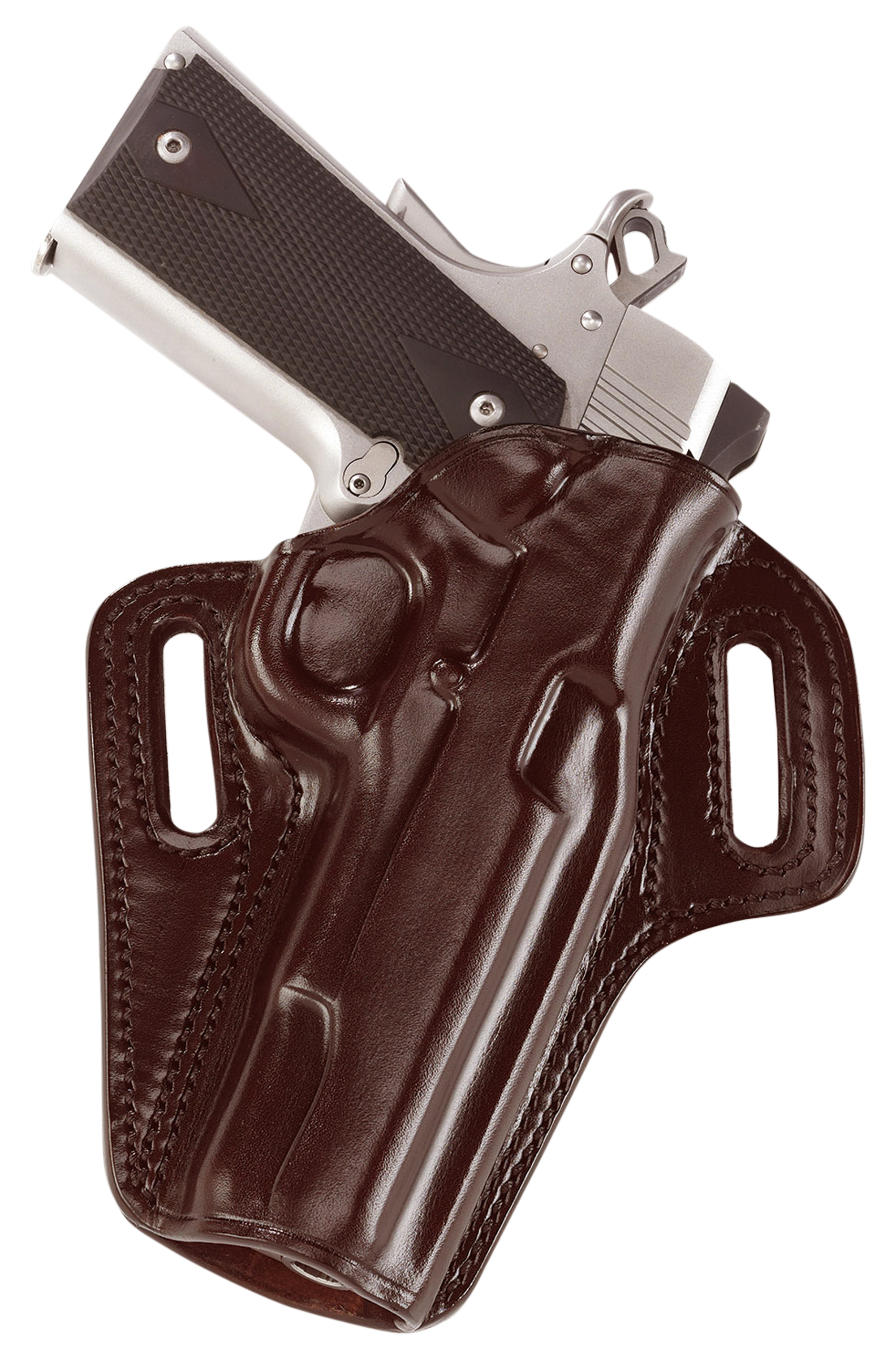 Galco CON266H Concealable  OWB Havana Brown Leather Belt Slide Fits 1911 Right Hand