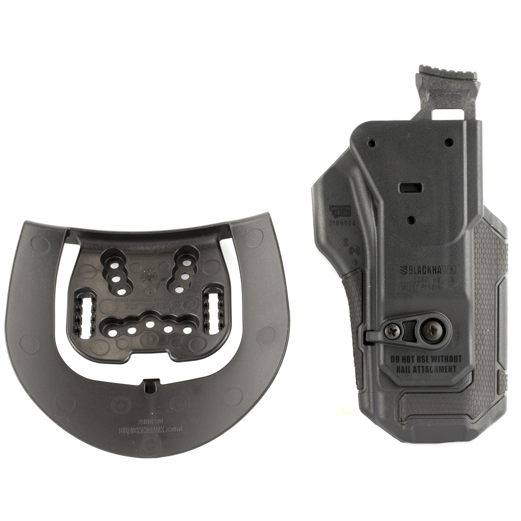 Blackhawk 419000BBL Omnivore  OWB Black Plastic Belt Slide Fits Most Semi-Autos,
