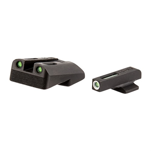 TruGlo TG13NV1A TFX  Black | Green Tritium & Fiber Optic White Outline Front Sight Green Tritium & Fiber Optic Rear Sight