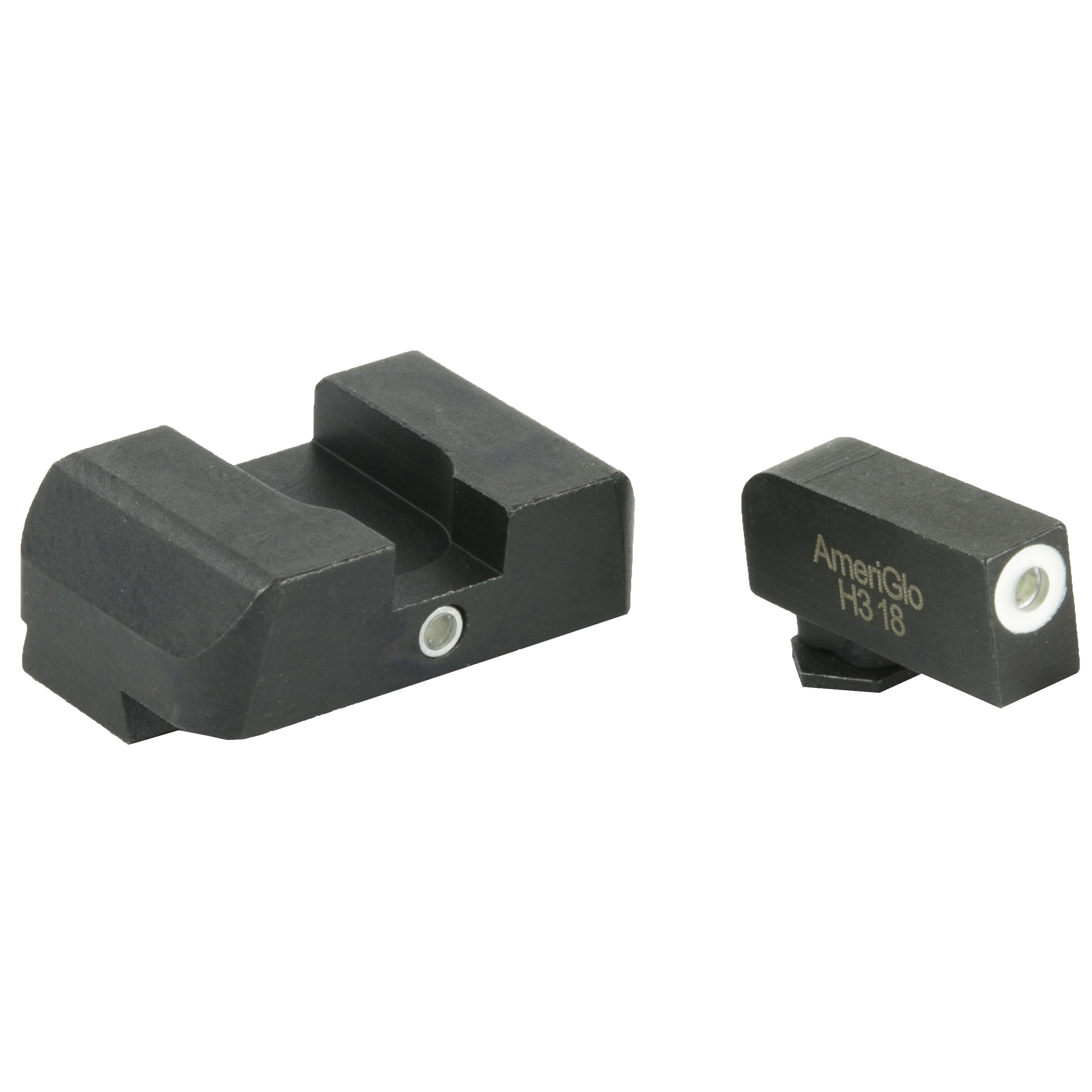 AmeriGlo GL101 iDot Sight Glock Green Tritium White Outline Front Rear