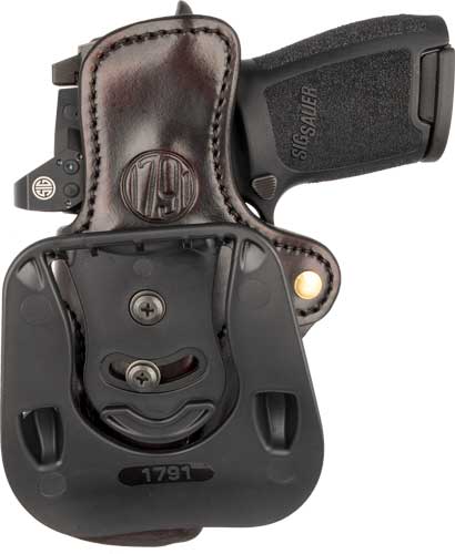 1791 Gunleather ORPDH24SSBRR BH2.4S Optic Ready OWB Open Top 2.4S Signature Brown Leather Paddle Fits FN 509/H&K VP9SK