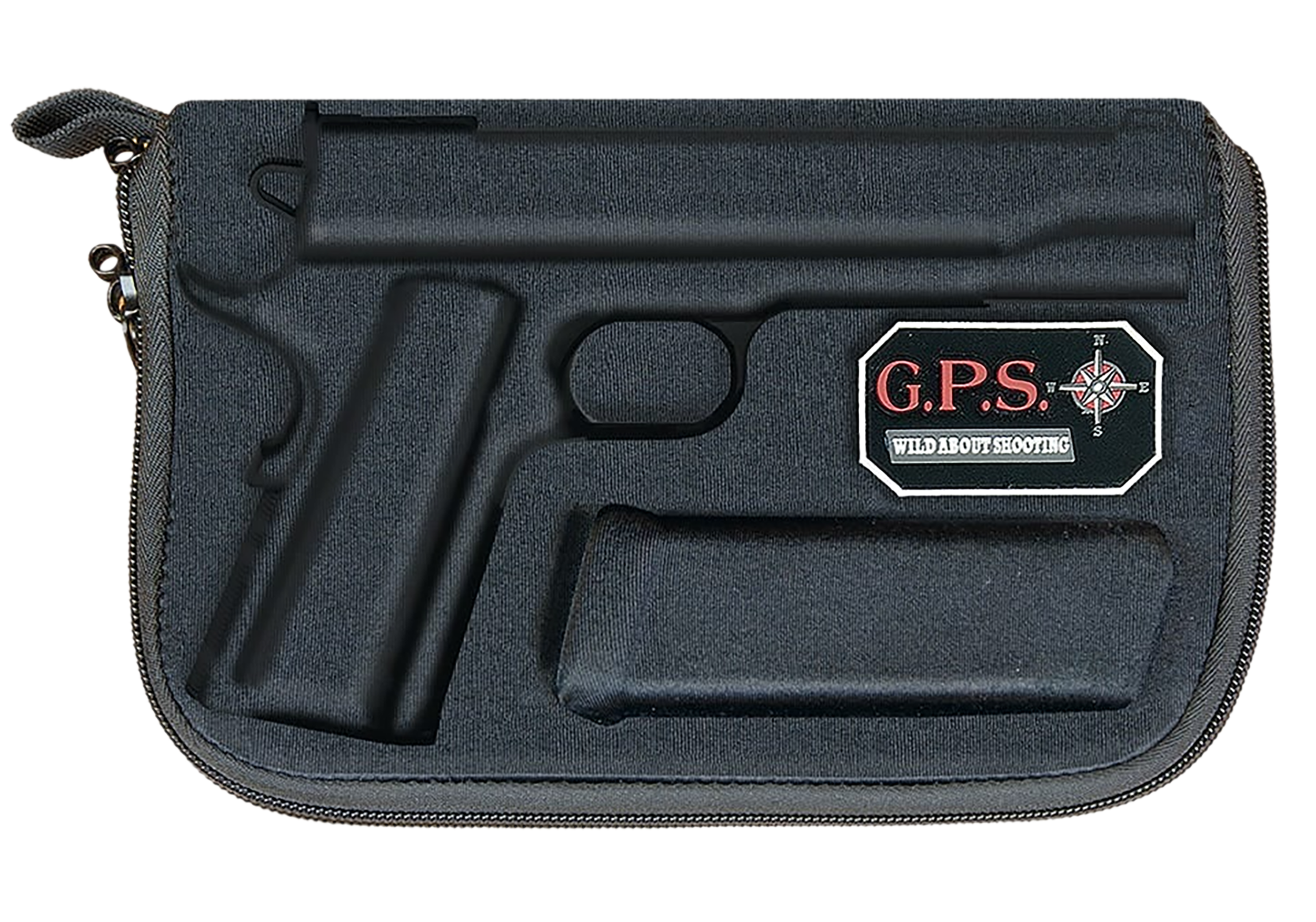 GPS Bags 907PC Custom Molded  w/ Lockable Zippers Internal Mag Holder & Black Finish for Glock 17/19/22/23/26/27
