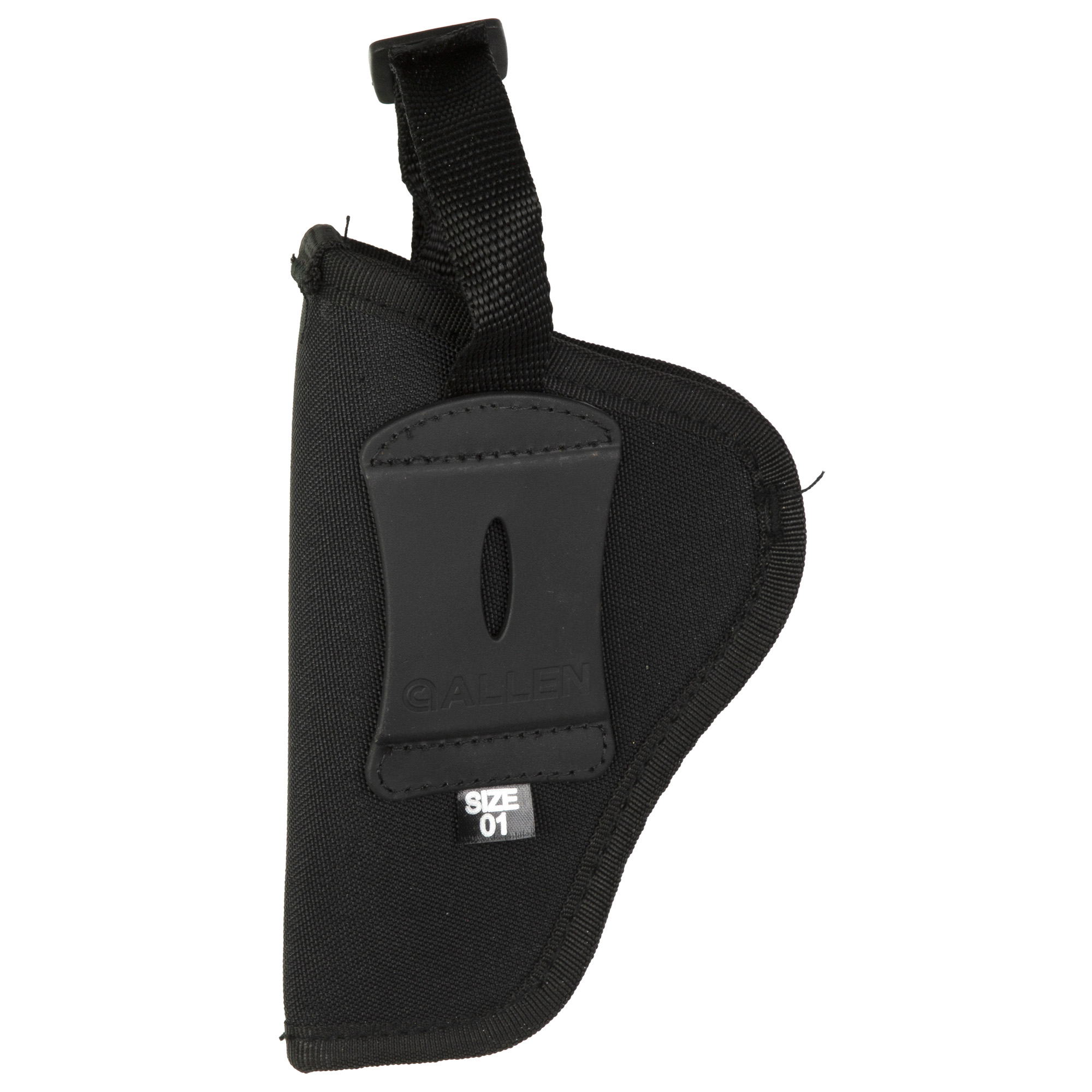 Allen 44801 Cortez  Size 01 OWB Style Black Polyester, Adjustable Strap & Belt Loop Mount Type fits 3-4" Barrel Medium Autos Right Hand
