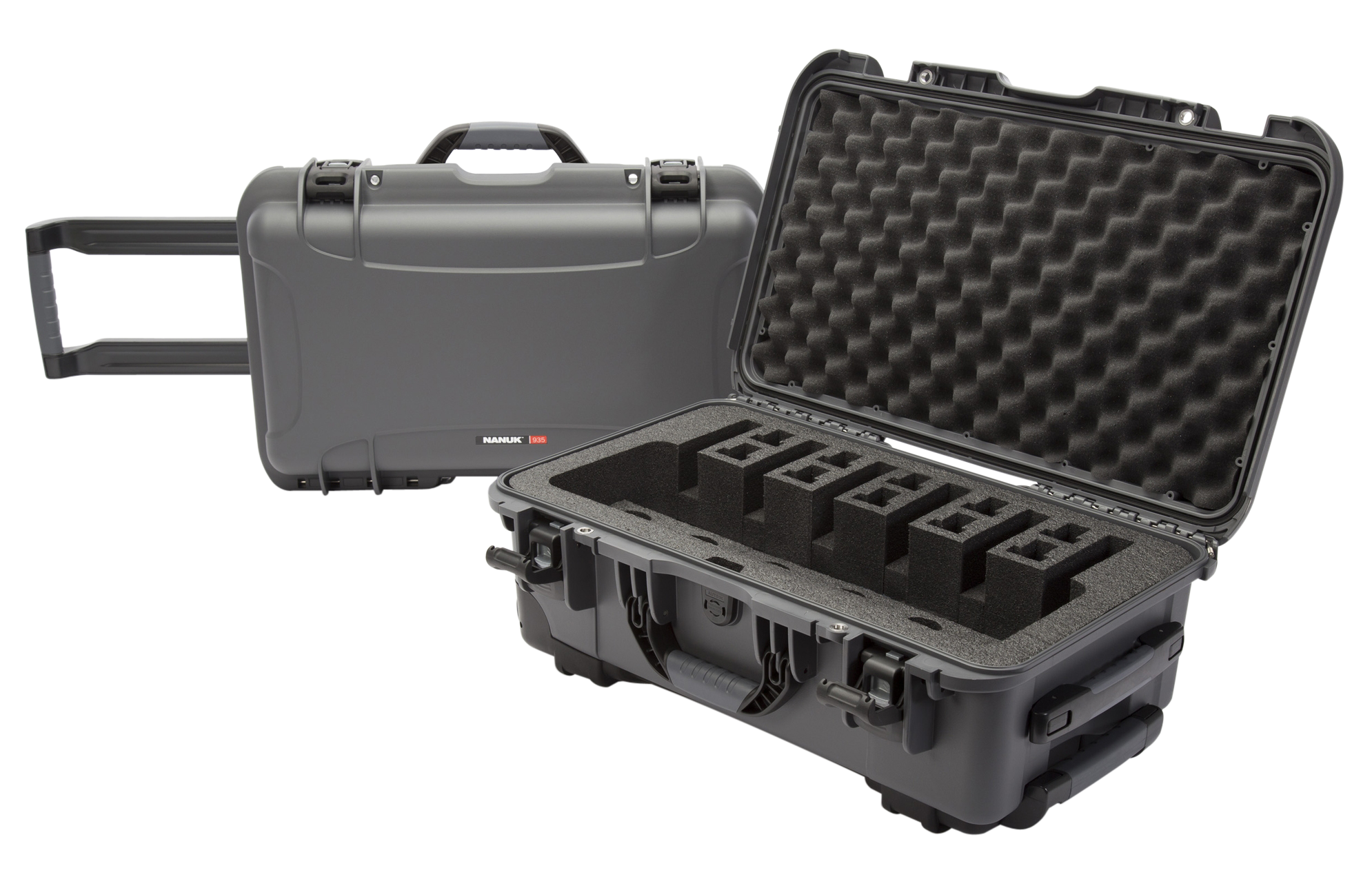 Nanuk 9356UP7 935 6 Up Gun Case Graphite Handgun Resin