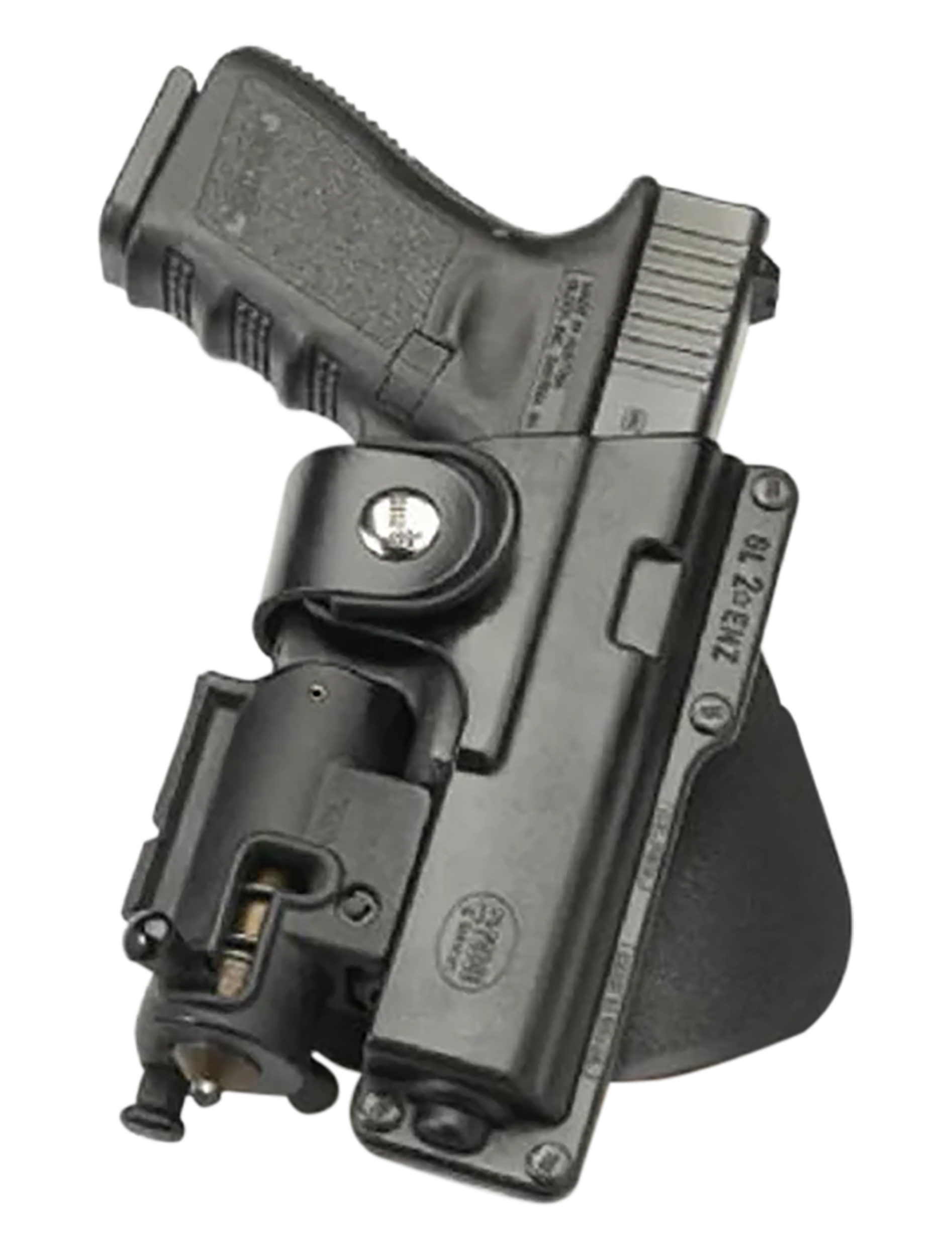Fobus GLT19 Active Retention Tactical Black Polymer OWB Fits Glock 19/23/32 w/Tactical Light or Laser Right Hand