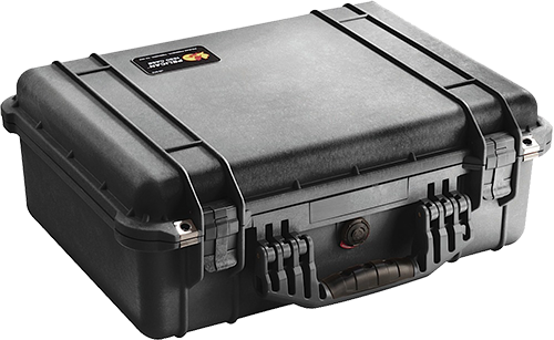 Pelican 1520000110 Protector Case Black Polypropylene Holds Handgun