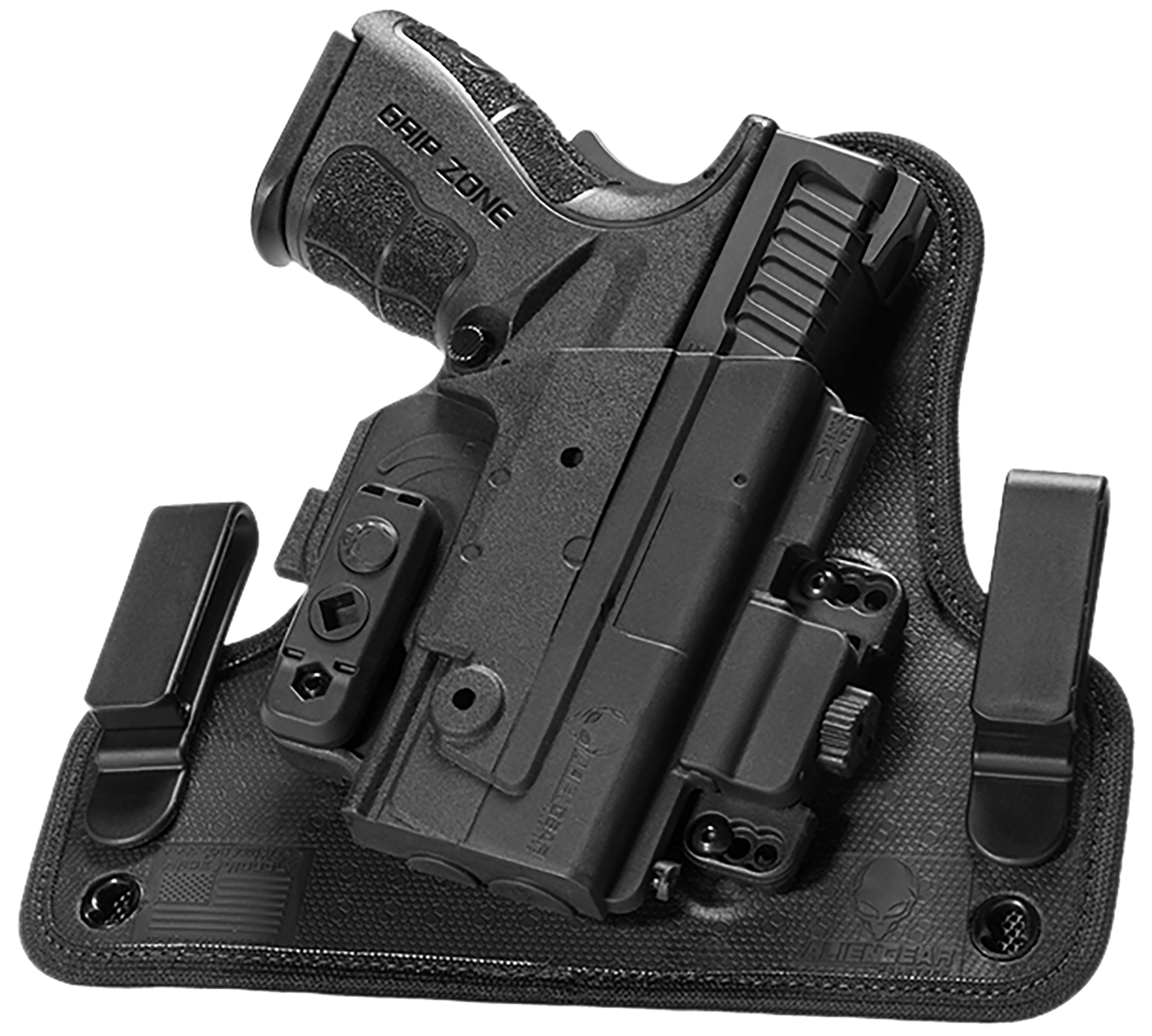 Alien Gear Holsters SSIW0771RHXX ShapeShift 4.0 IWB Black Polymer Belt Clip Fits Ruger LC9